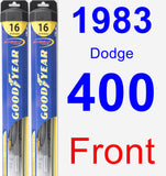 Front Wiper Blade Pack for 1983 Dodge 400 - Hybrid