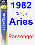 Passenger Wiper Blade for 1982 Dodge Aries - Hybrid