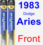 Front Wiper Blade Pack for 1983 Dodge Aries - Hybrid