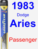 Passenger Wiper Blade for 1983 Dodge Aries - Hybrid