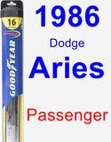 Passenger Wiper Blade for 1986 Dodge Aries - Hybrid