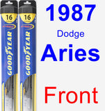 Front Wiper Blade Pack for 1987 Dodge Aries - Hybrid