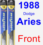 Front Wiper Blade Pack for 1988 Dodge Aries - Hybrid