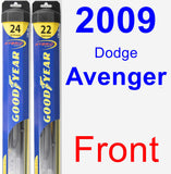 Front Wiper Blade Pack for 2009 Dodge Avenger - Hybrid