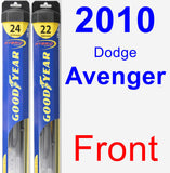 Front Wiper Blade Pack for 2010 Dodge Avenger - Hybrid