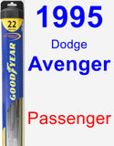 Passenger Wiper Blade for 1995 Dodge Avenger - Hybrid