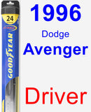 Driver Wiper Blade for 1996 Dodge Avenger - Hybrid