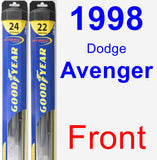 Front Wiper Blade Pack for 1998 Dodge Avenger - Hybrid