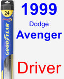 Driver Wiper Blade for 1999 Dodge Avenger - Hybrid