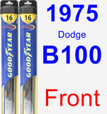 Front Wiper Blade Pack for 1975 Dodge B100 - Hybrid