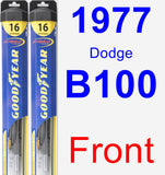 Front Wiper Blade Pack for 1977 Dodge B100 - Hybrid