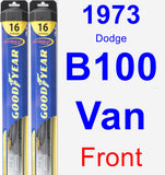 Front Wiper Blade Pack for 1973 Dodge B100 Van - Hybrid