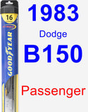 Passenger Wiper Blade for 1983 Dodge B150 - Hybrid