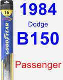 Passenger Wiper Blade for 1984 Dodge B150 - Hybrid