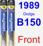 Front Wiper Blade Pack for 1989 Dodge B150 - Hybrid