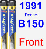 Front Wiper Blade Pack for 1991 Dodge B150 - Hybrid