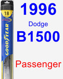 Passenger Wiper Blade for 1996 Dodge B1500 - Hybrid