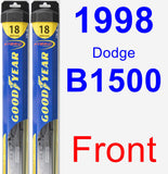 Front Wiper Blade Pack for 1998 Dodge B1500 - Hybrid