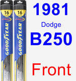 Front Wiper Blade Pack for 1981 Dodge B250 - Hybrid