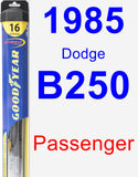 Passenger Wiper Blade for 1985 Dodge B250 - Hybrid