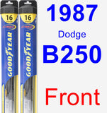 Front Wiper Blade Pack for 1987 Dodge B250 - Hybrid