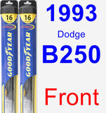 Front Wiper Blade Pack for 1993 Dodge B250 - Hybrid