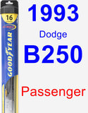 Passenger Wiper Blade for 1993 Dodge B250 - Hybrid