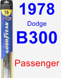 Passenger Wiper Blade for 1978 Dodge B300 - Hybrid