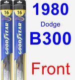 Front Wiper Blade Pack for 1980 Dodge B300 - Hybrid