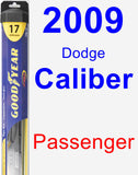 Passenger Wiper Blade for 2009 Dodge Caliber - Hybrid