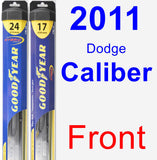 Front Wiper Blade Pack for 2011 Dodge Caliber - Hybrid