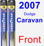 Front Wiper Blade Pack for 2007 Dodge Caravan - Hybrid