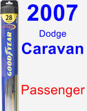 Passenger Wiper Blade for 2007 Dodge Caravan - Hybrid