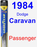 Passenger Wiper Blade for 1984 Dodge Caravan - Hybrid