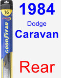 Rear Wiper Blade for 1984 Dodge Caravan - Hybrid