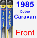 Front Wiper Blade Pack for 1985 Dodge Caravan - Hybrid