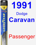 Passenger Wiper Blade for 1991 Dodge Caravan - Hybrid