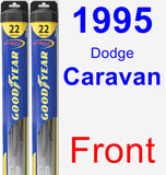 Front Wiper Blade Pack for 1995 Dodge Caravan - Hybrid