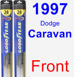 Front Wiper Blade Pack for 1997 Dodge Caravan - Hybrid