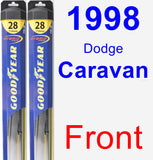 Front Wiper Blade Pack for 1998 Dodge Caravan - Hybrid