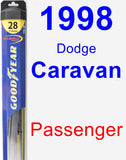 Passenger Wiper Blade for 1998 Dodge Caravan - Hybrid