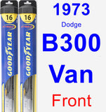 Front Wiper Blade Pack for 1973 Dodge B300 Van - Hybrid