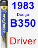 Driver Wiper Blade for 1983 Dodge B350 - Hybrid