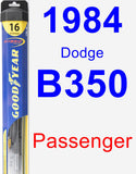 Passenger Wiper Blade for 1984 Dodge B350 - Hybrid