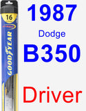 Driver Wiper Blade for 1987 Dodge B350 - Hybrid