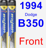 Front Wiper Blade Pack for 1994 Dodge B350 - Hybrid