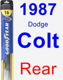 Rear Wiper Blade for 1987 Dodge Colt - Hybrid