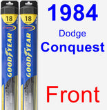 Front Wiper Blade Pack for 1984 Dodge Conquest - Hybrid