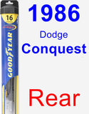 Rear Wiper Blade for 1986 Dodge Conquest - Hybrid