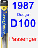Passenger Wiper Blade for 1987 Dodge D100 - Hybrid